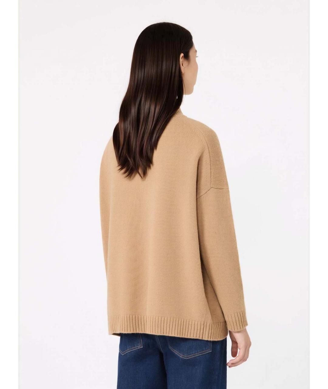 WEEKEND MAX MARA Бежевая шерстяная водолазка, фото 4