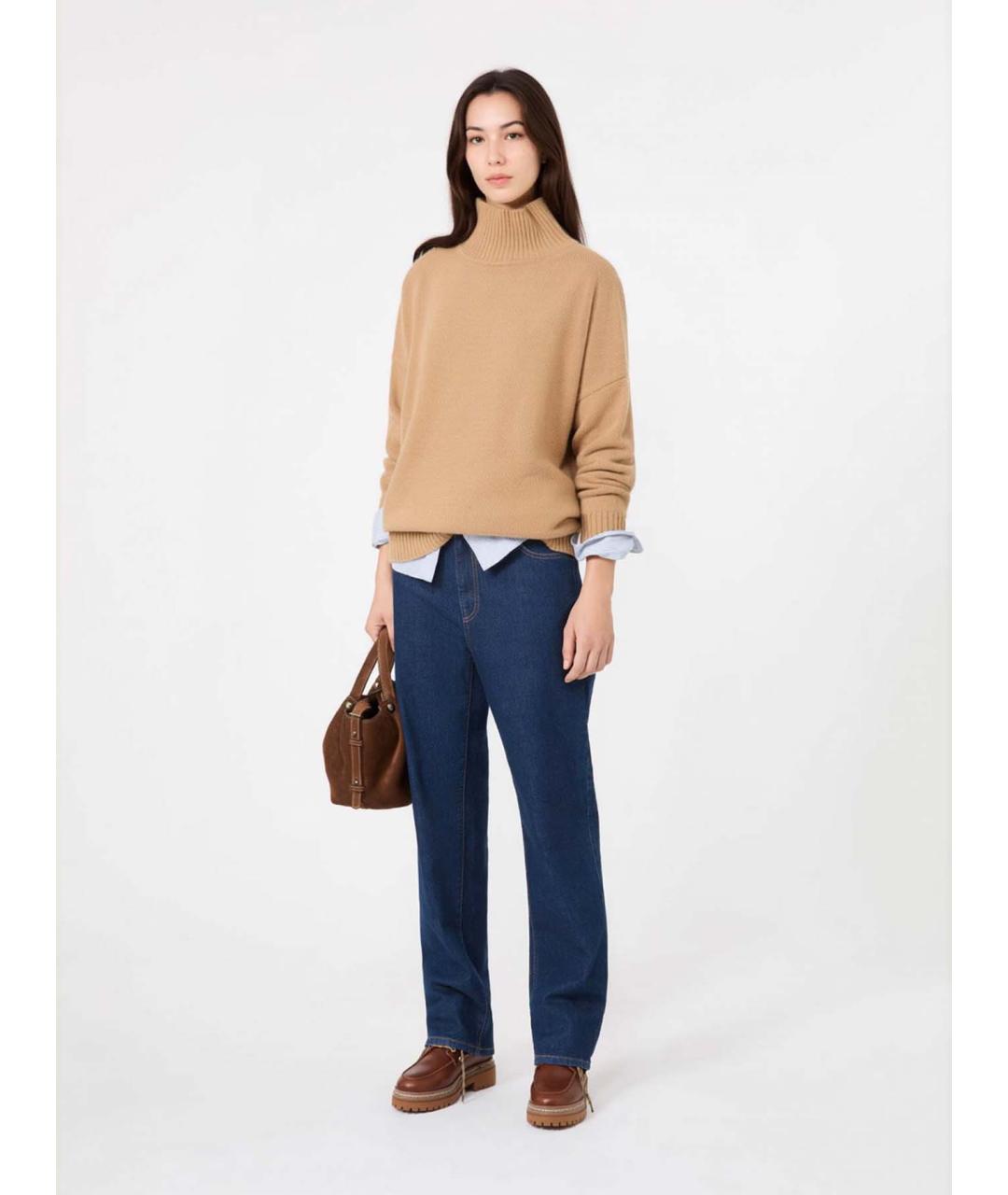 WEEKEND MAX MARA Бежевая шерстяная водолазка, фото 2