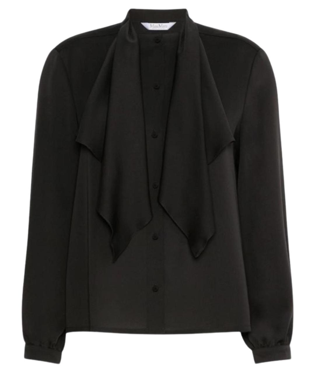MAX MARA Черная шелковая блузы, фото 1