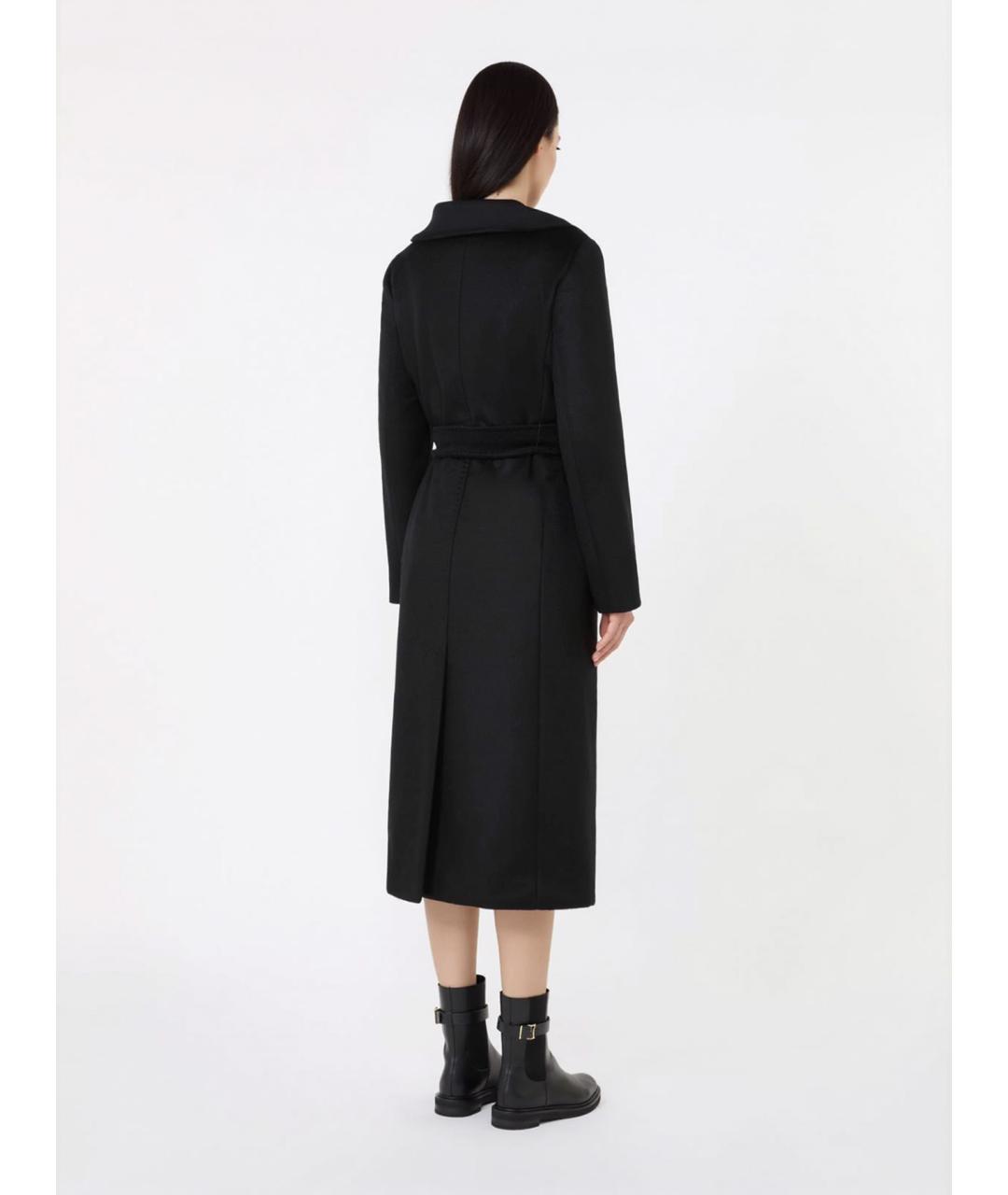 MAX MARA STUDIO Черное шерстяное пальто, фото 4