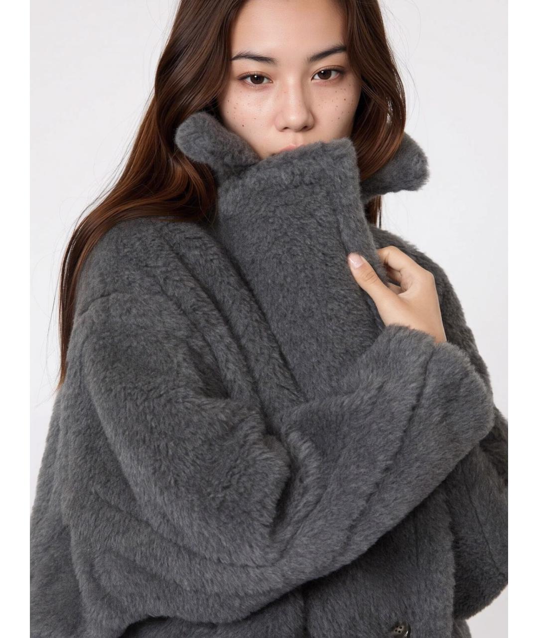 MAX MARA Серое шерстяное пальто, фото 4
