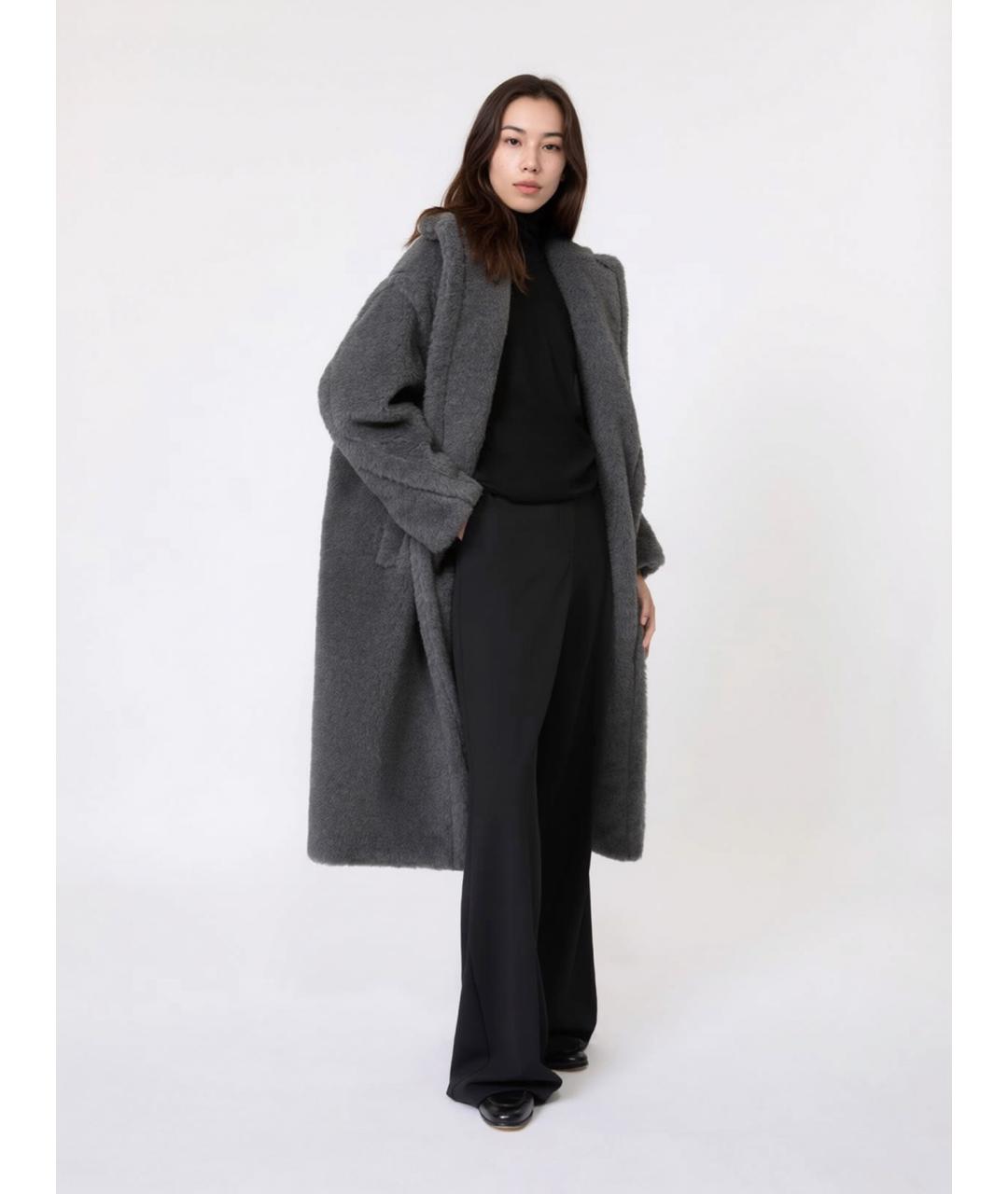 MAX MARA Серое шерстяное пальто, фото 2