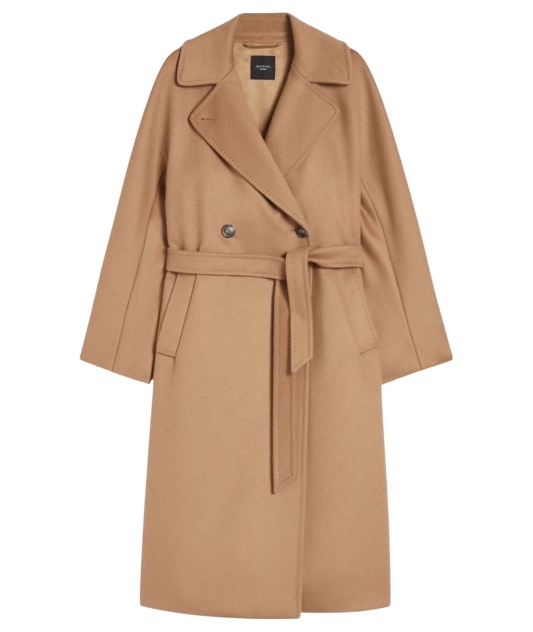 WEEKEND MAX MARA Бежевое шерстяное пальто, фото 1