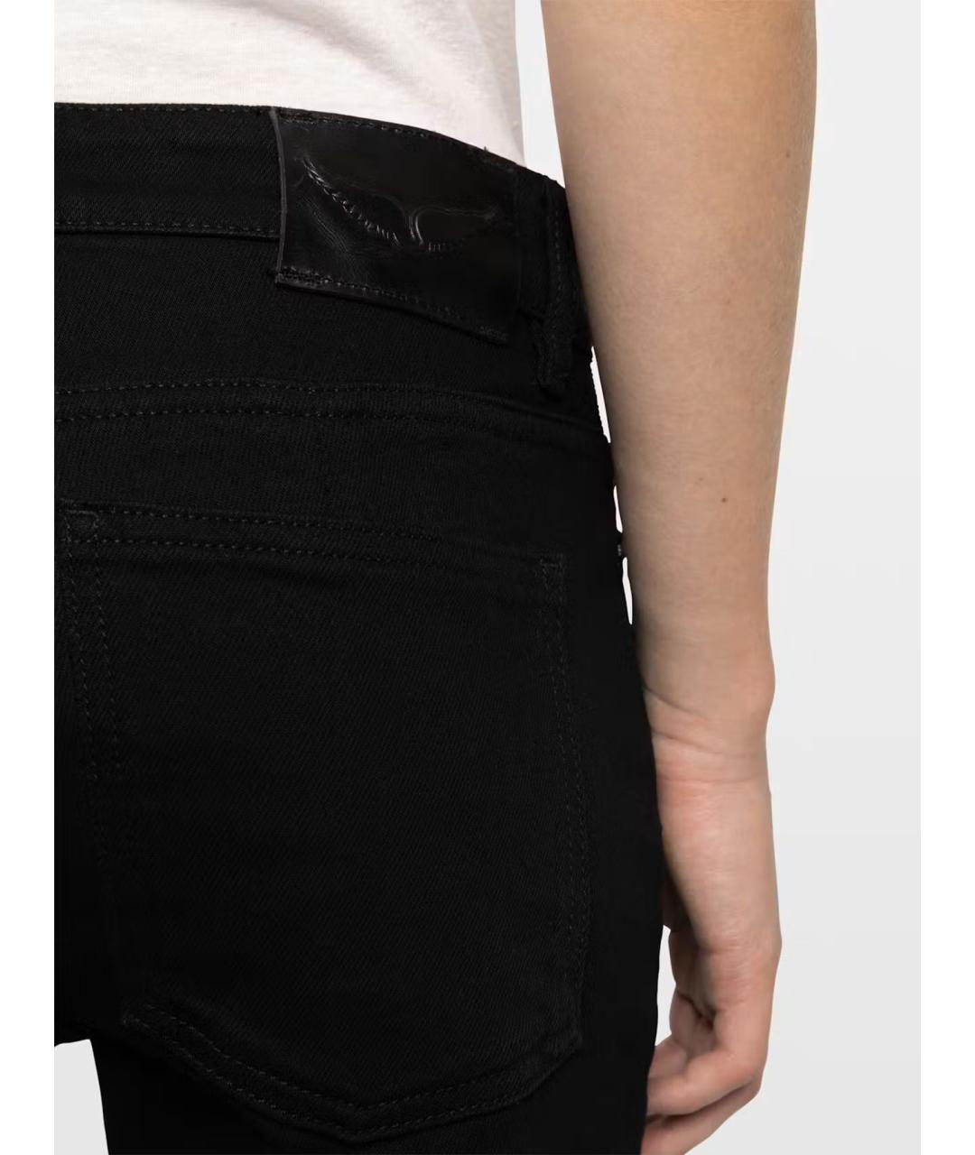 ZADIG & VOLTAIRE Черные хлопковые джинсы клеш, фото 3