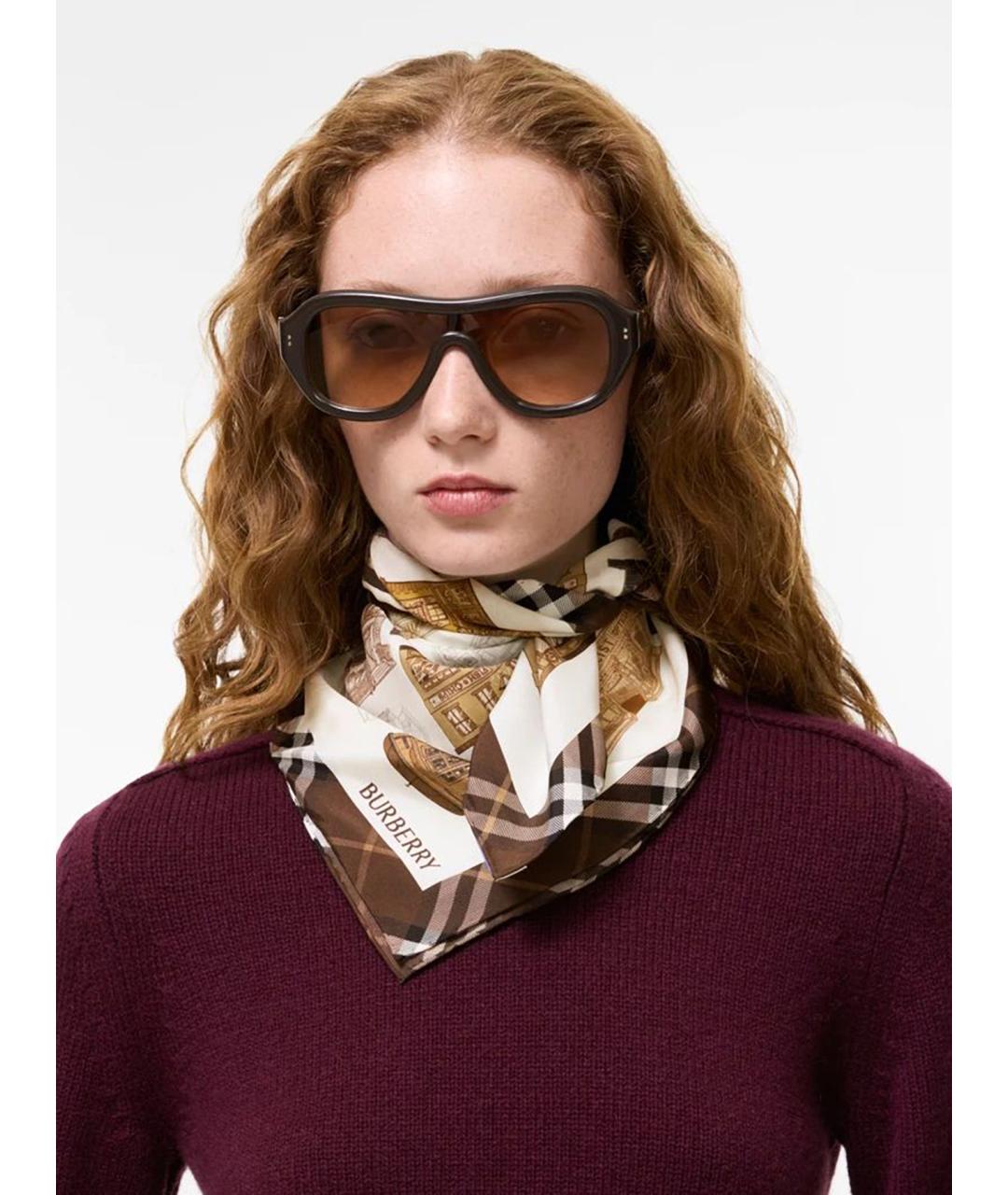 BURBERRY Мульти шелковый платок, фото 2