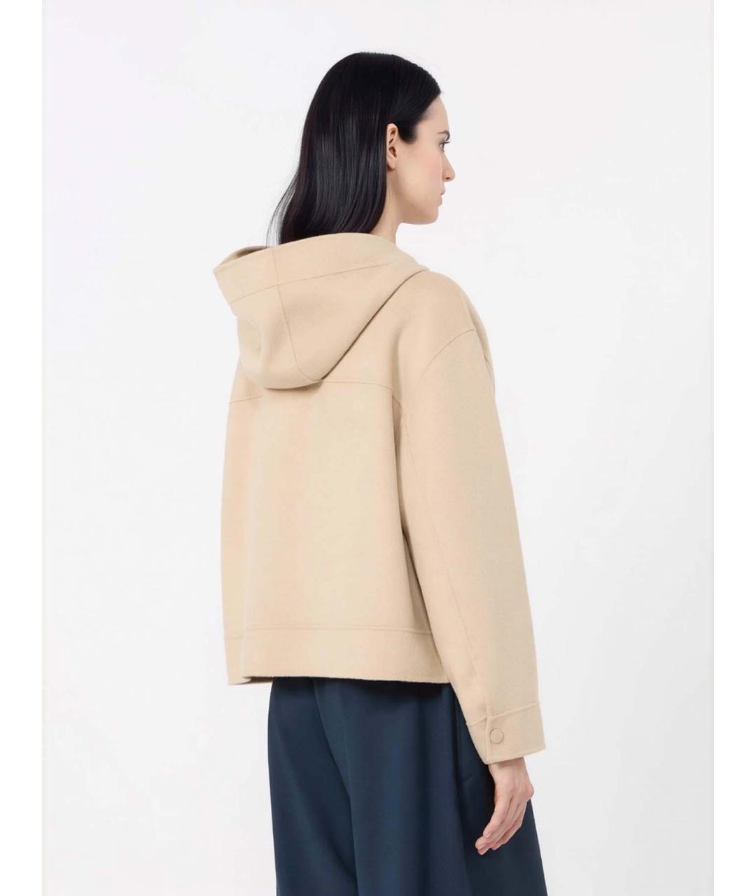 WEEKEND MAX MARA Бежевая шерстяная куртка, фото 4