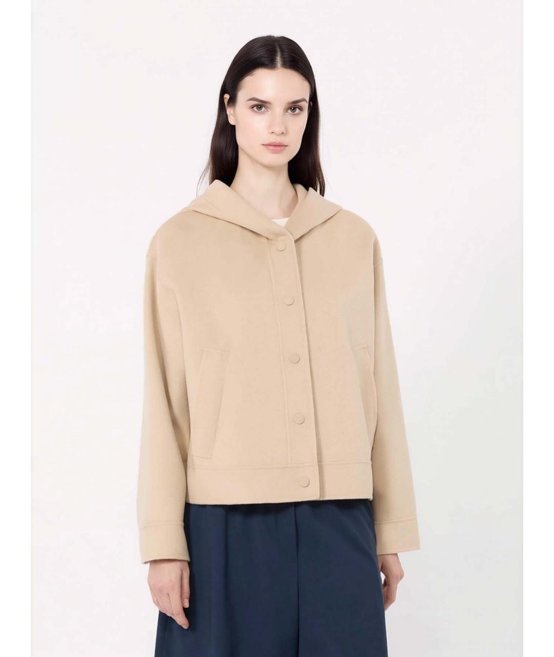 WEEKEND MAX MARA Бежевая шерстяная куртка, фото 3