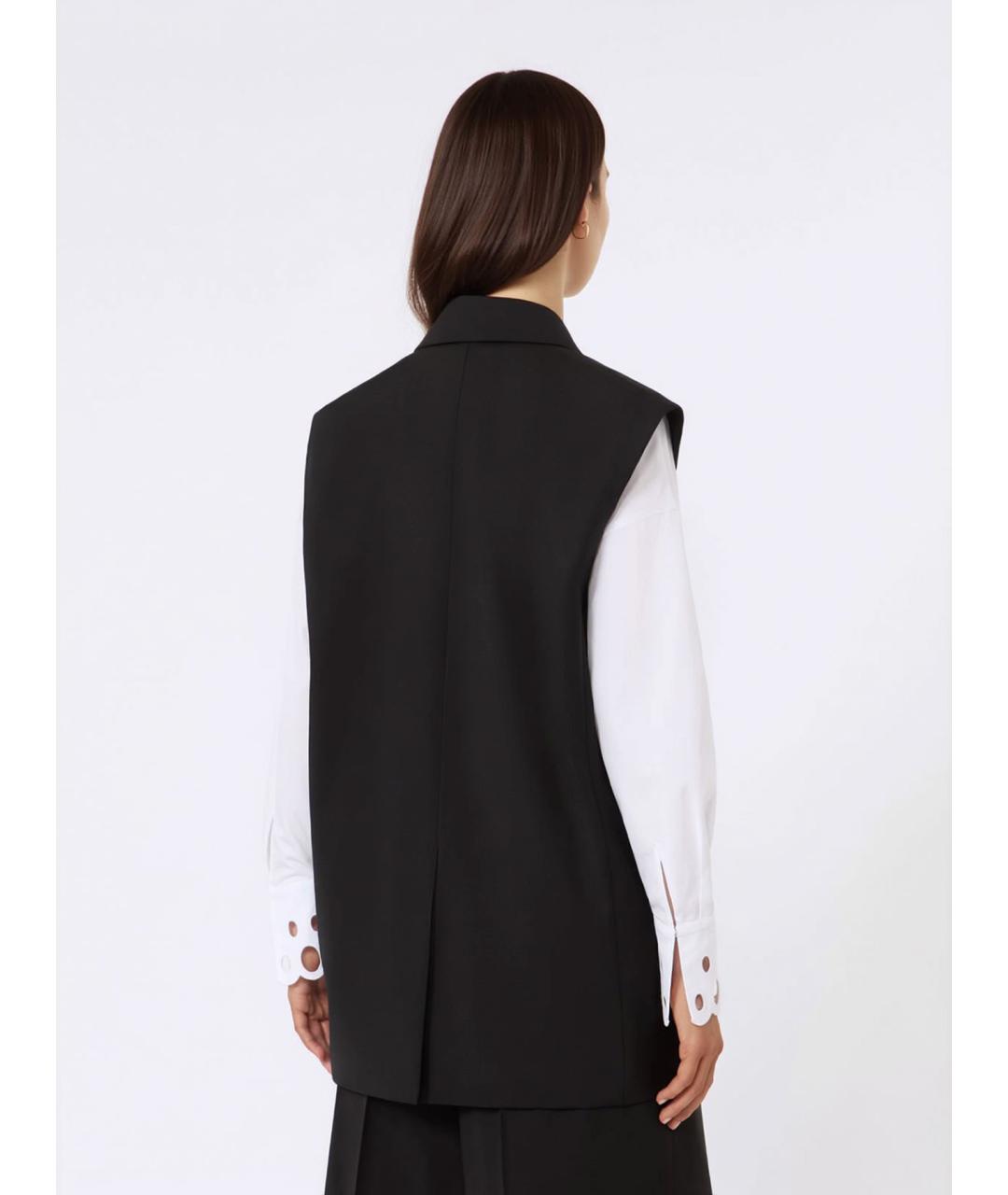 MAX MARA STUDIO Черный шерстяной жилет, фото 4