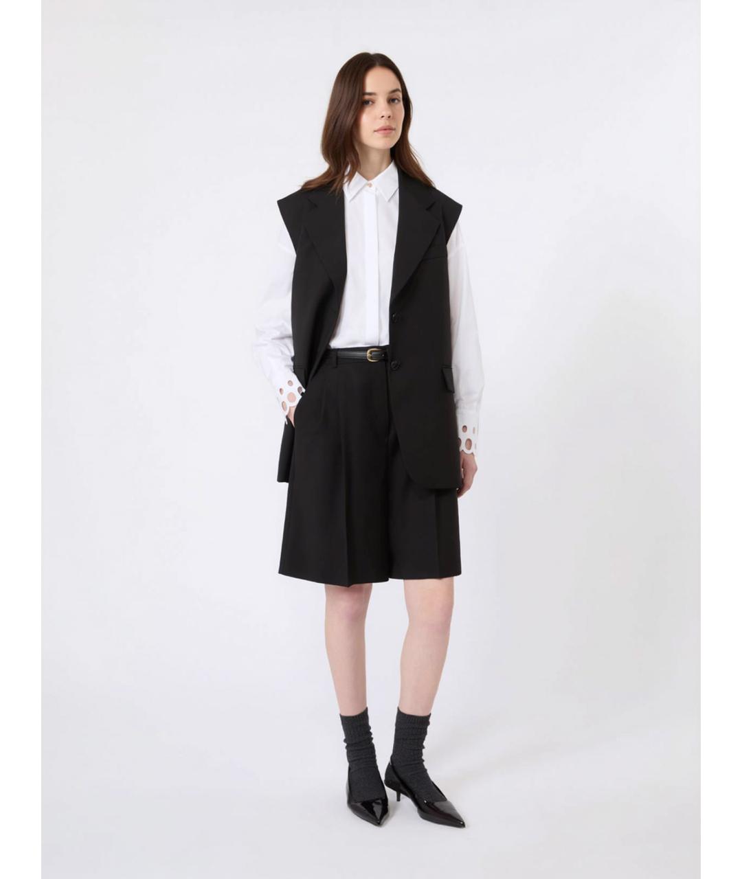 MAX MARA STUDIO Черный шерстяной жилет, фото 2