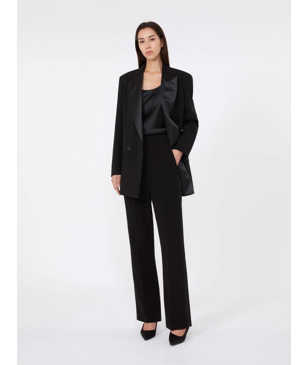 MAX MARA Черная шелковая майка, фото 2