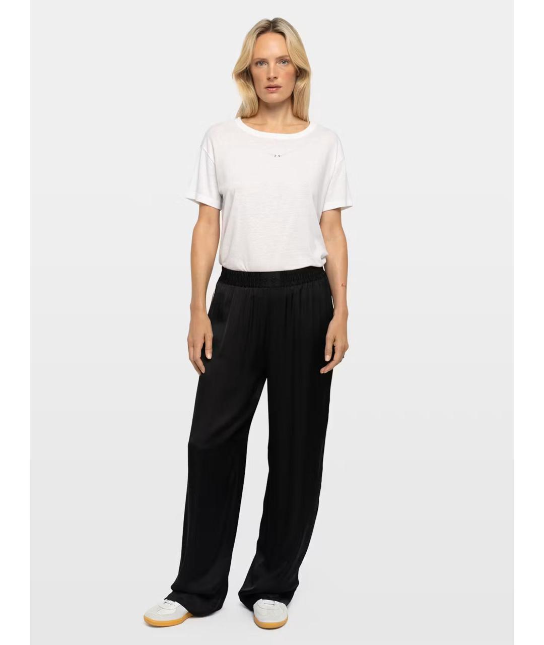 ZADIG & VOLTAIRE Черные вискозные брюки широкие, фото 2