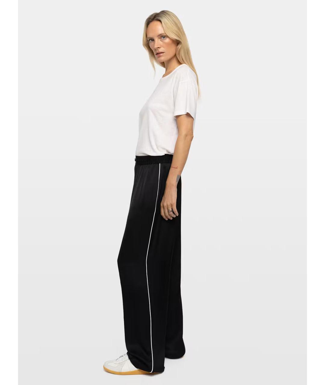 ZADIG & VOLTAIRE Черные вискозные брюки широкие, фото 4