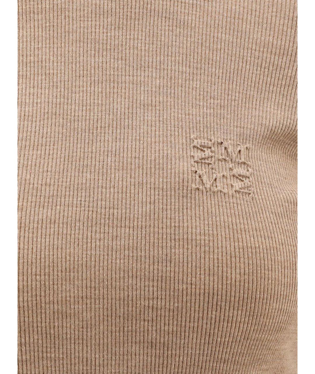 MAX MARA Бежевая шерстяная водолазка, фото 3