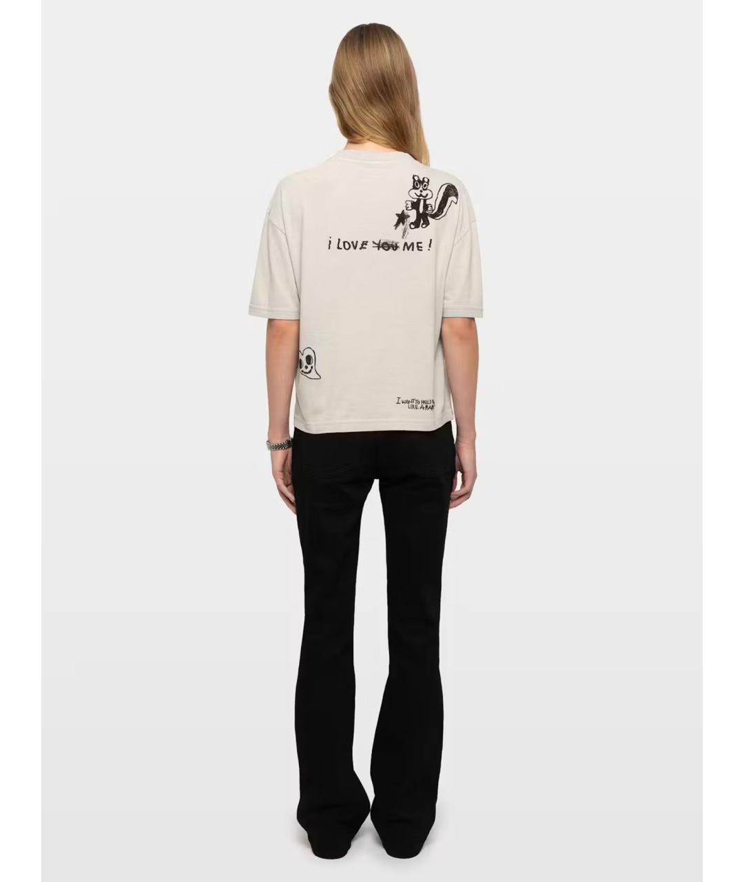 ZADIG & VOLTAIRE Мульти полиэстеровая футболка, фото 4