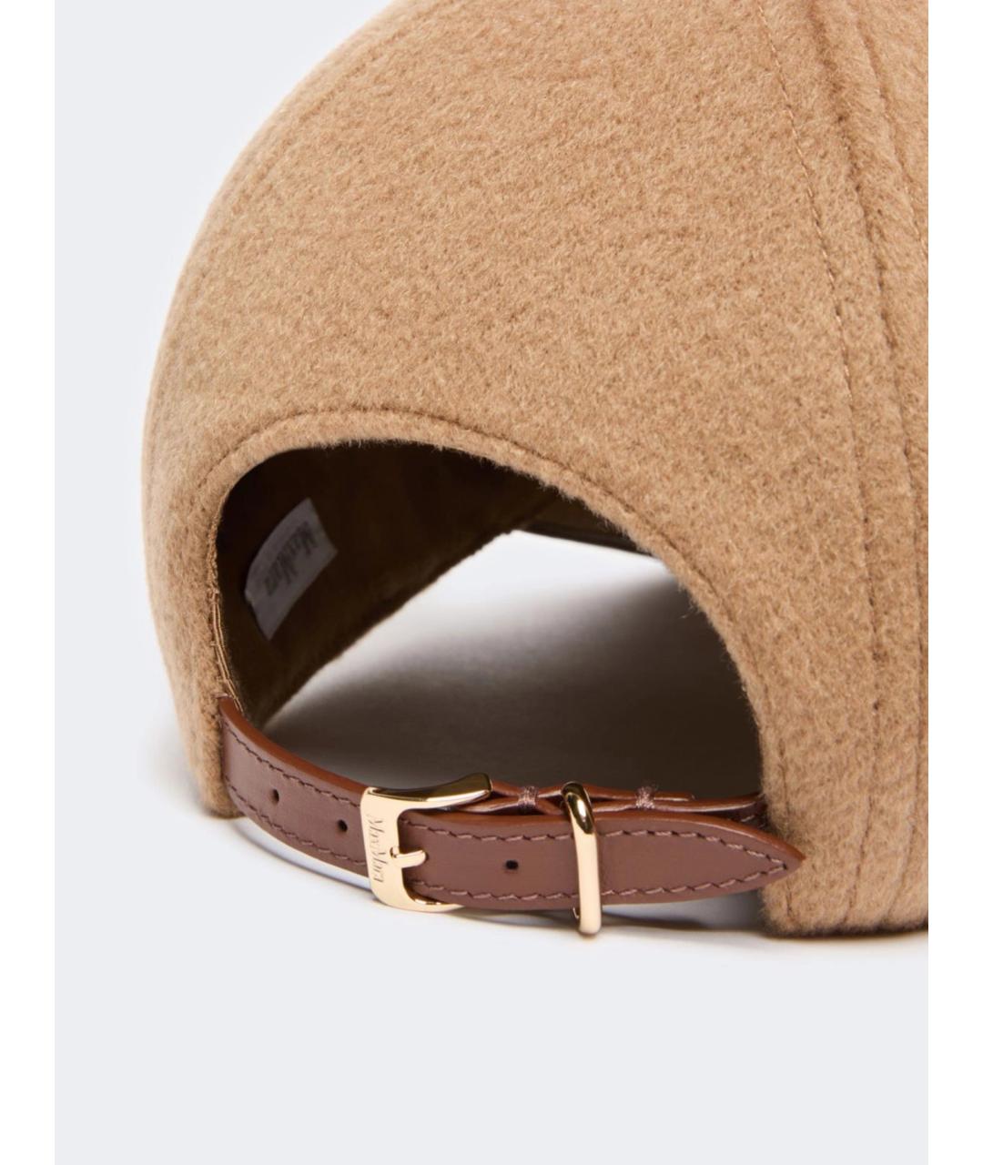 MAX MARA Бежевая кашемировая кепка, фото 3