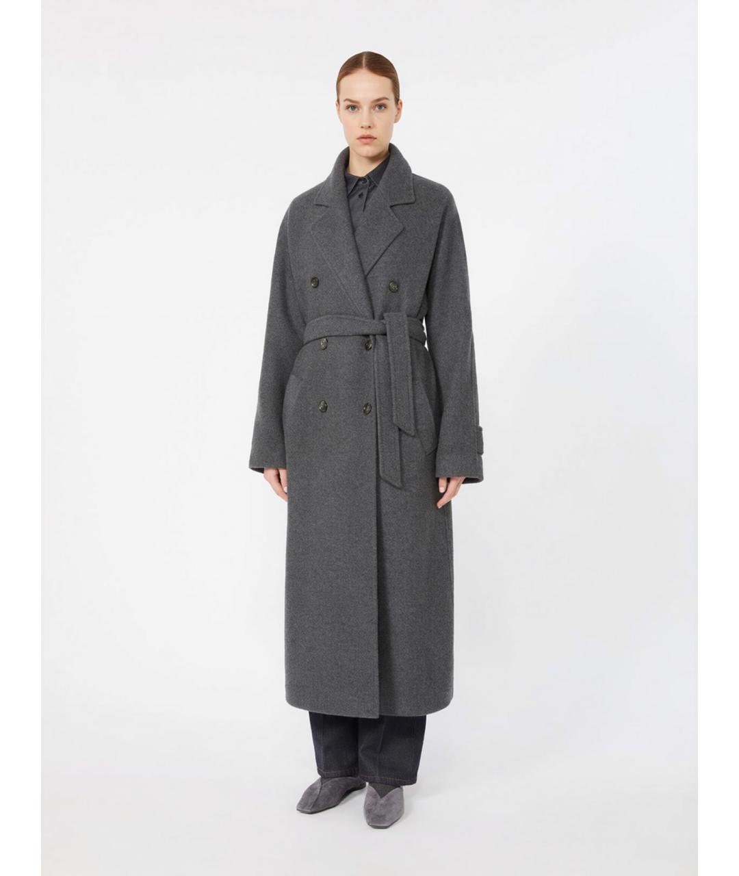 MAX MARA Серое кашемировое пальто, фото 3
