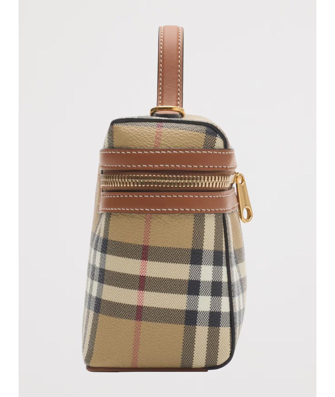 BURBERRY Бежевая сумка через плечо из канвы, фото 3