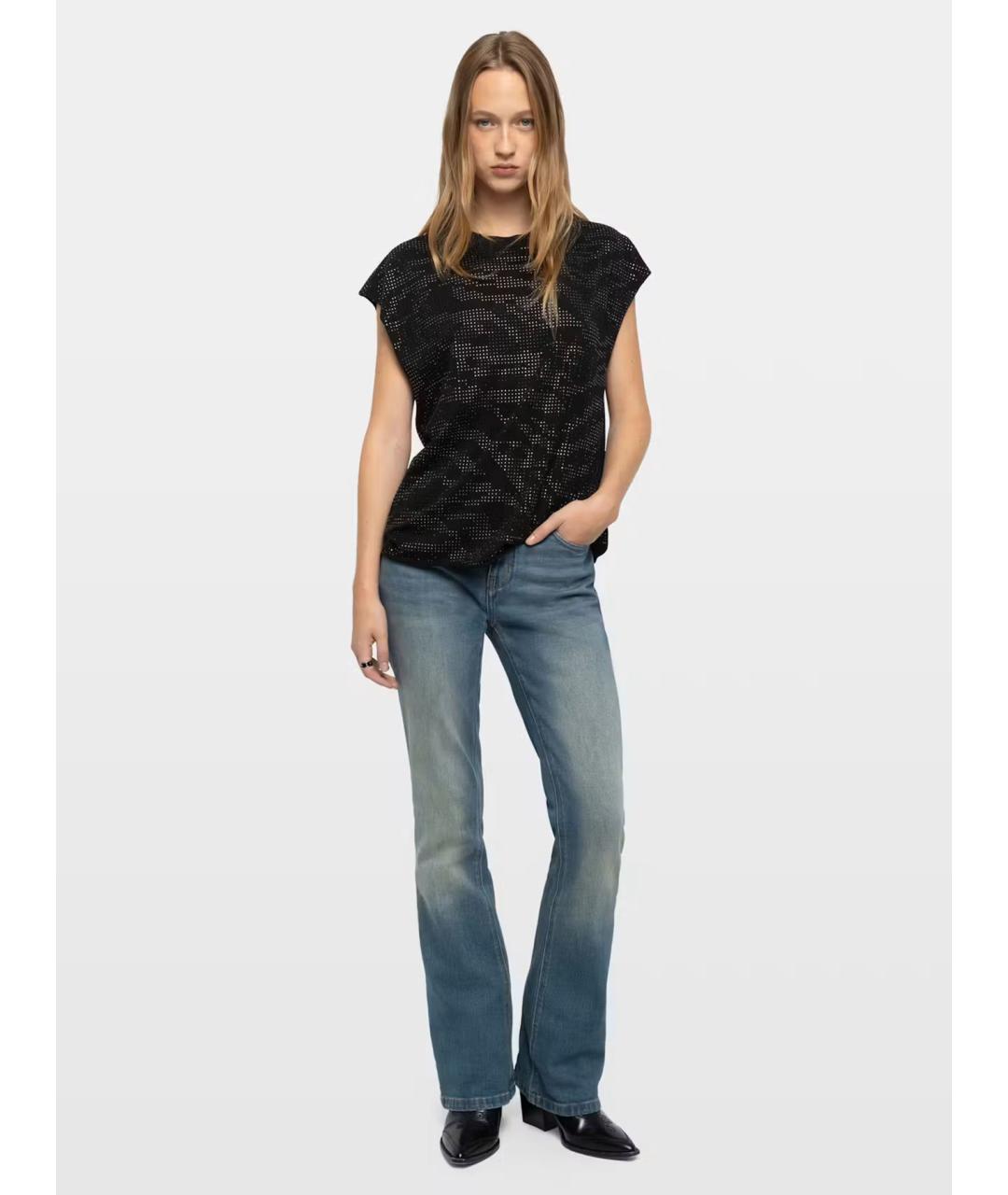 ZADIG & VOLTAIRE Черная хлопковая футболка, фото 2