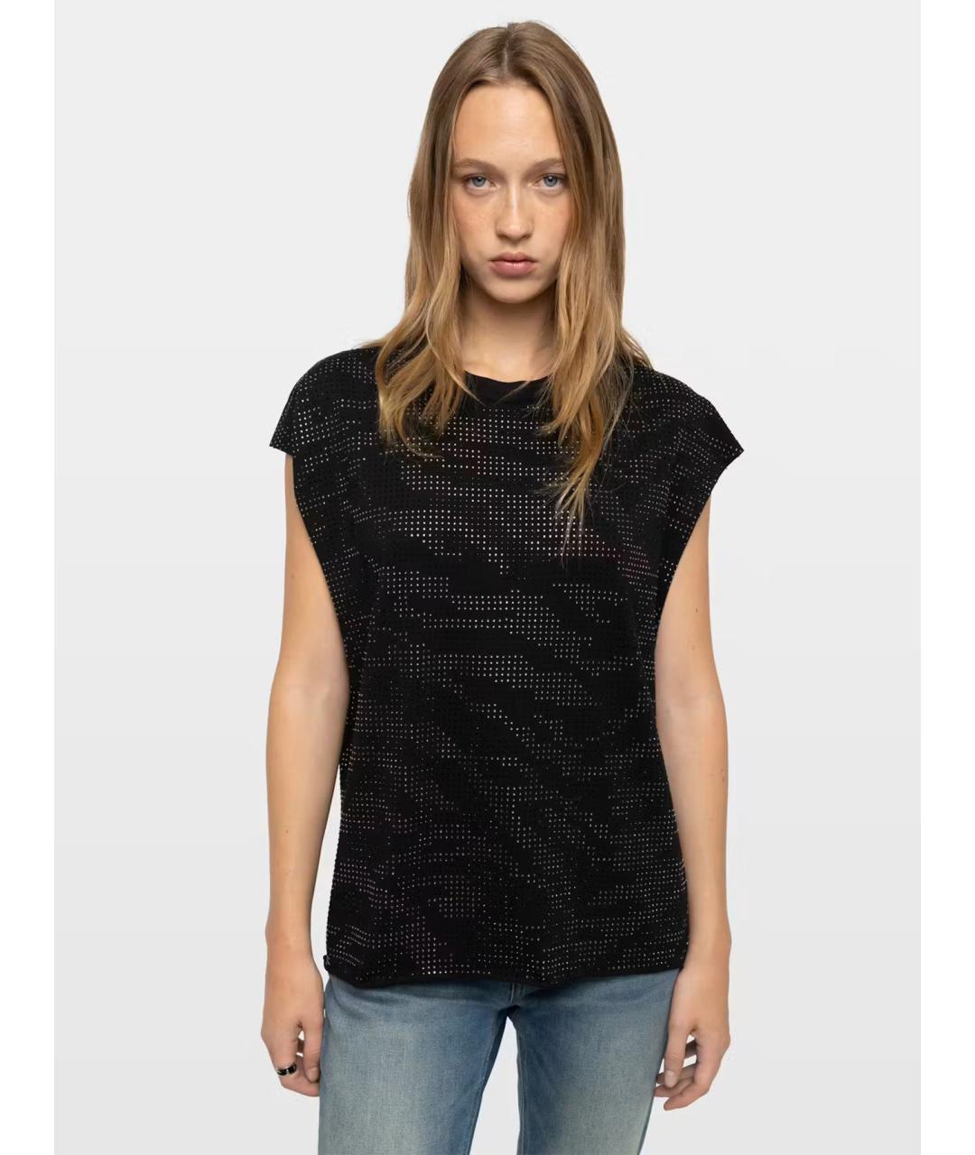 ZADIG & VOLTAIRE Черная хлопковая футболка, фото 3