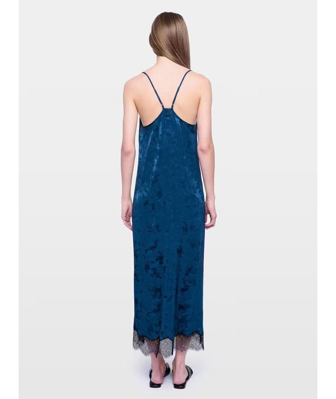 ZADIG & VOLTAIRE Синее шелковое повседневное платье, фото 4