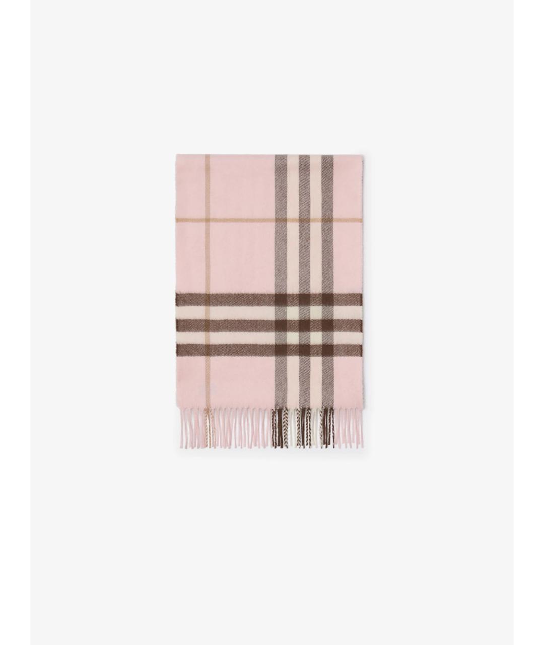 BURBERRY Розовый кашемировый шарф, фото 4