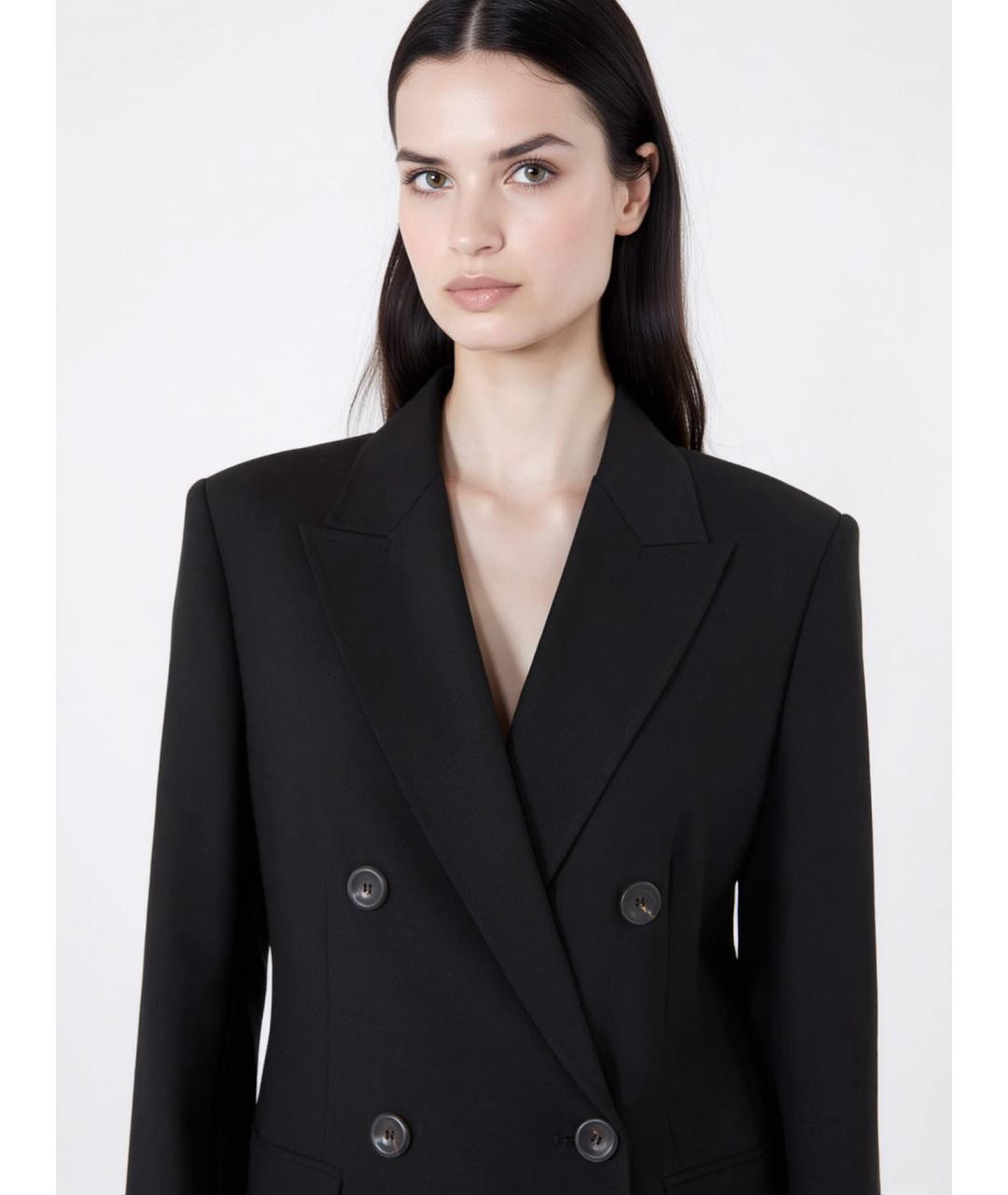 MAX MARA STUDIO Черный шерстяной жакет/пиджак, фото 5