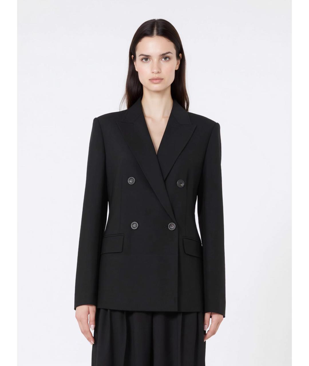 MAX MARA STUDIO Черный шерстяной жакет/пиджак, фото 3