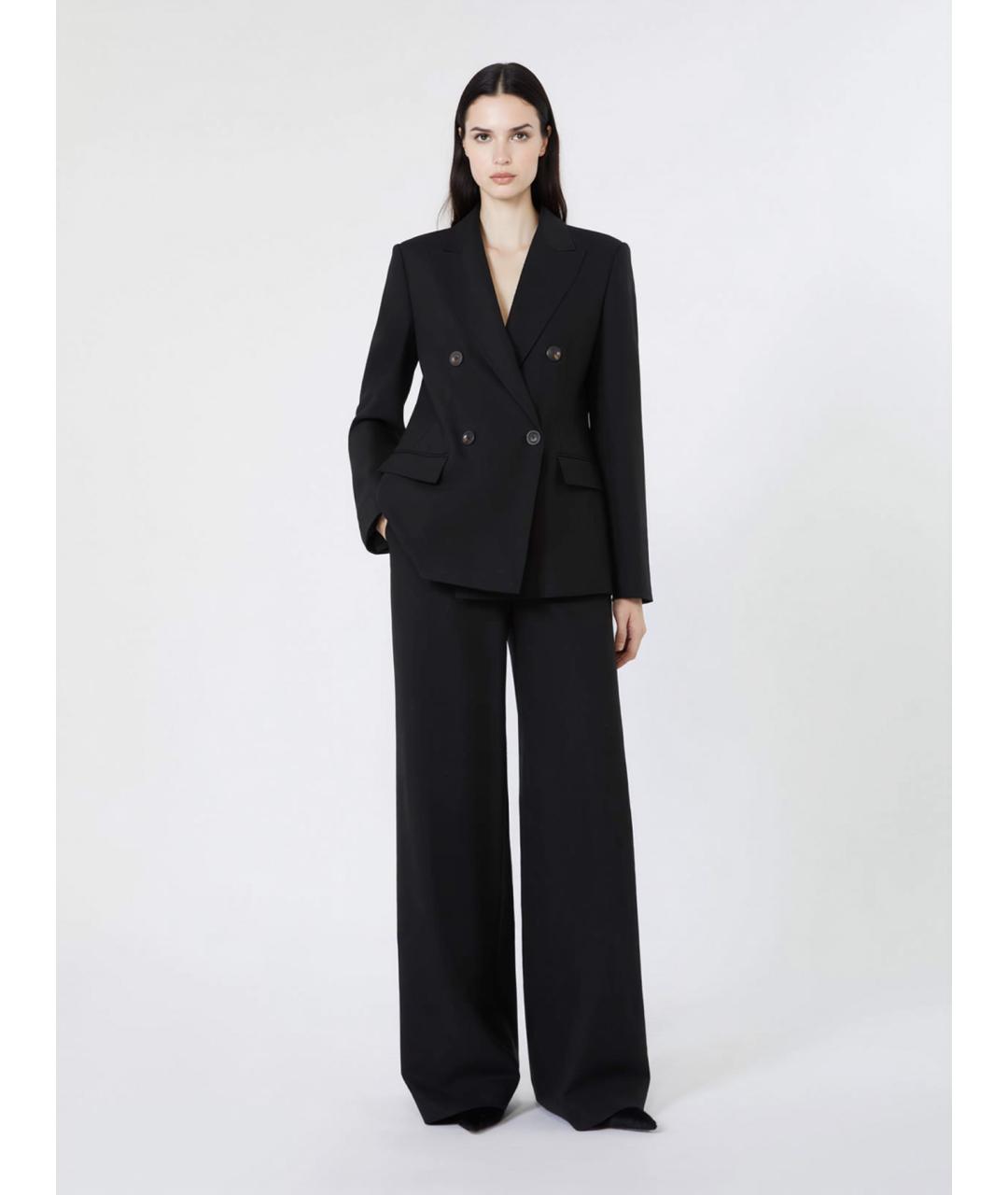 MAX MARA STUDIO Черный шерстяной жакет/пиджак, фото 2