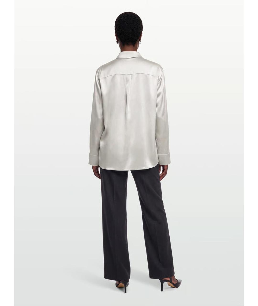 MAX MARA STUDIO Белая шелковая рубашка, фото 5