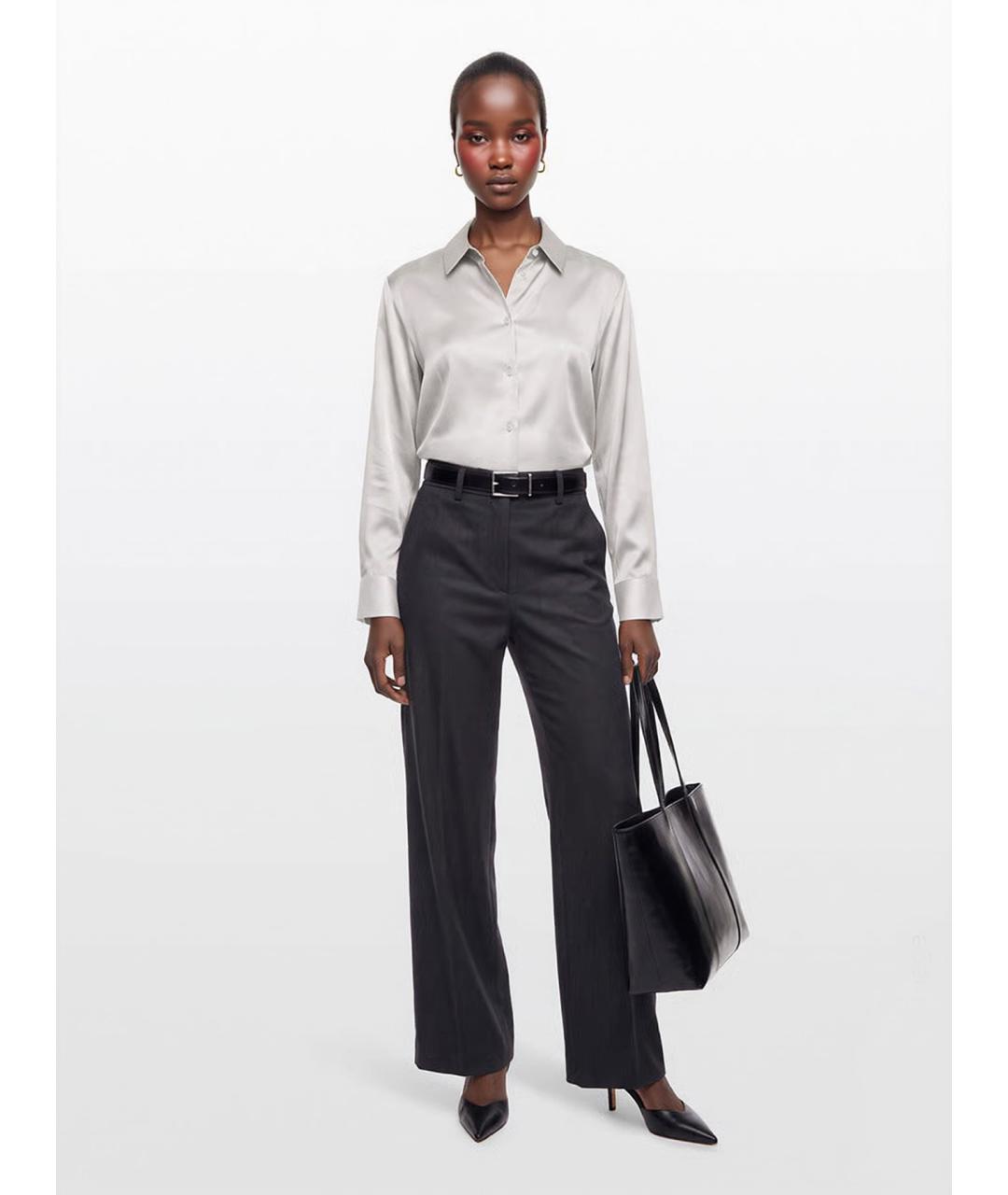 MAX MARA STUDIO Белая шелковая рубашка, фото 2