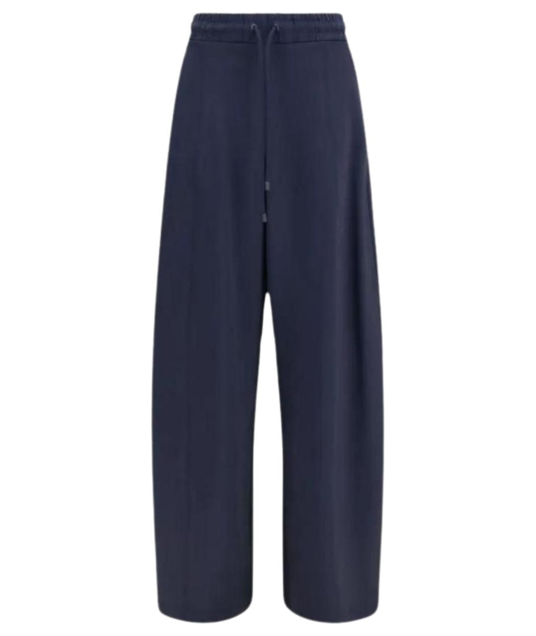 MAX MARA Синие полиамидовые прямые брюки, фото 1