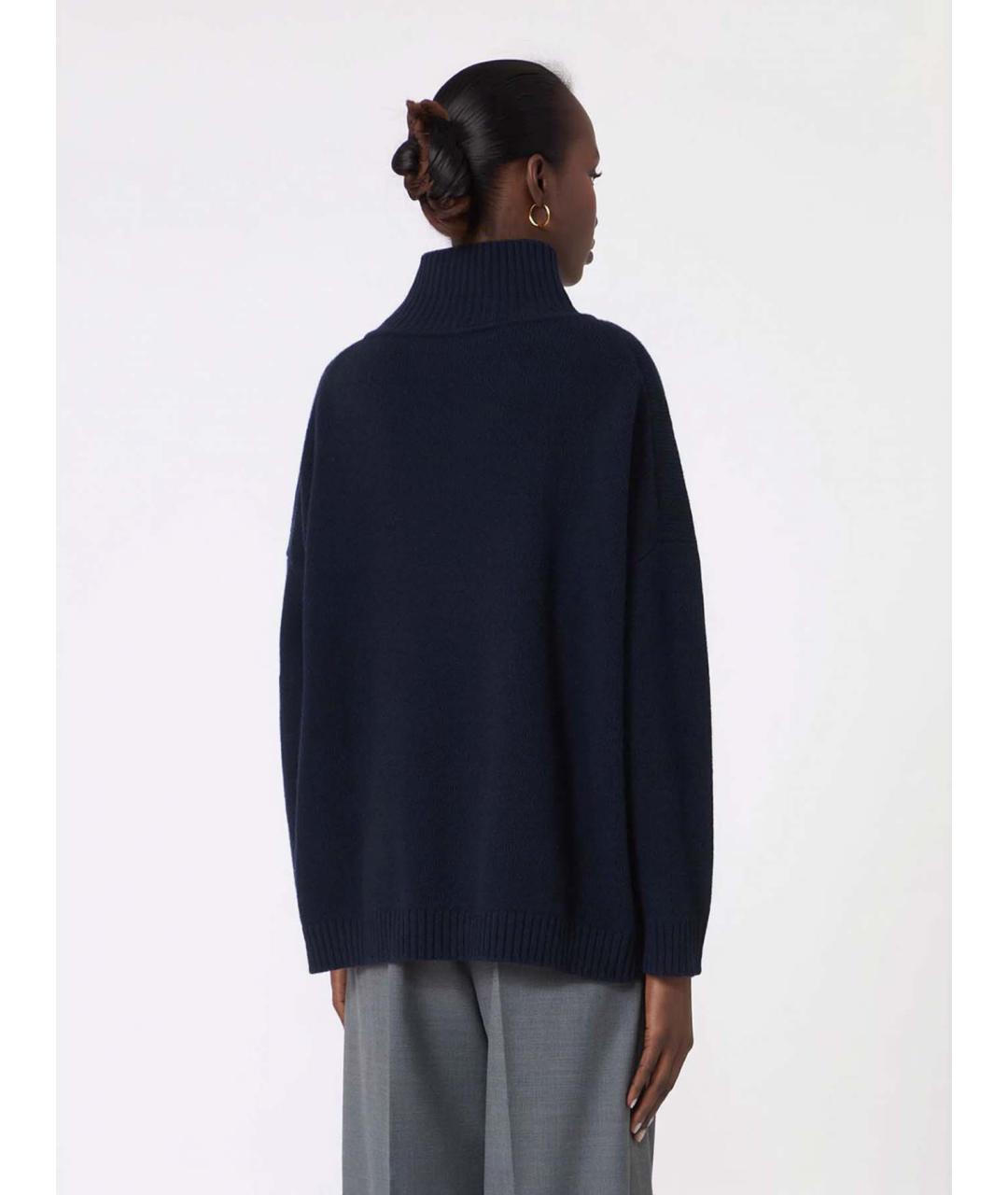 WEEKEND MAX MARA Темно-синяя шерстяная водолазка, фото 4