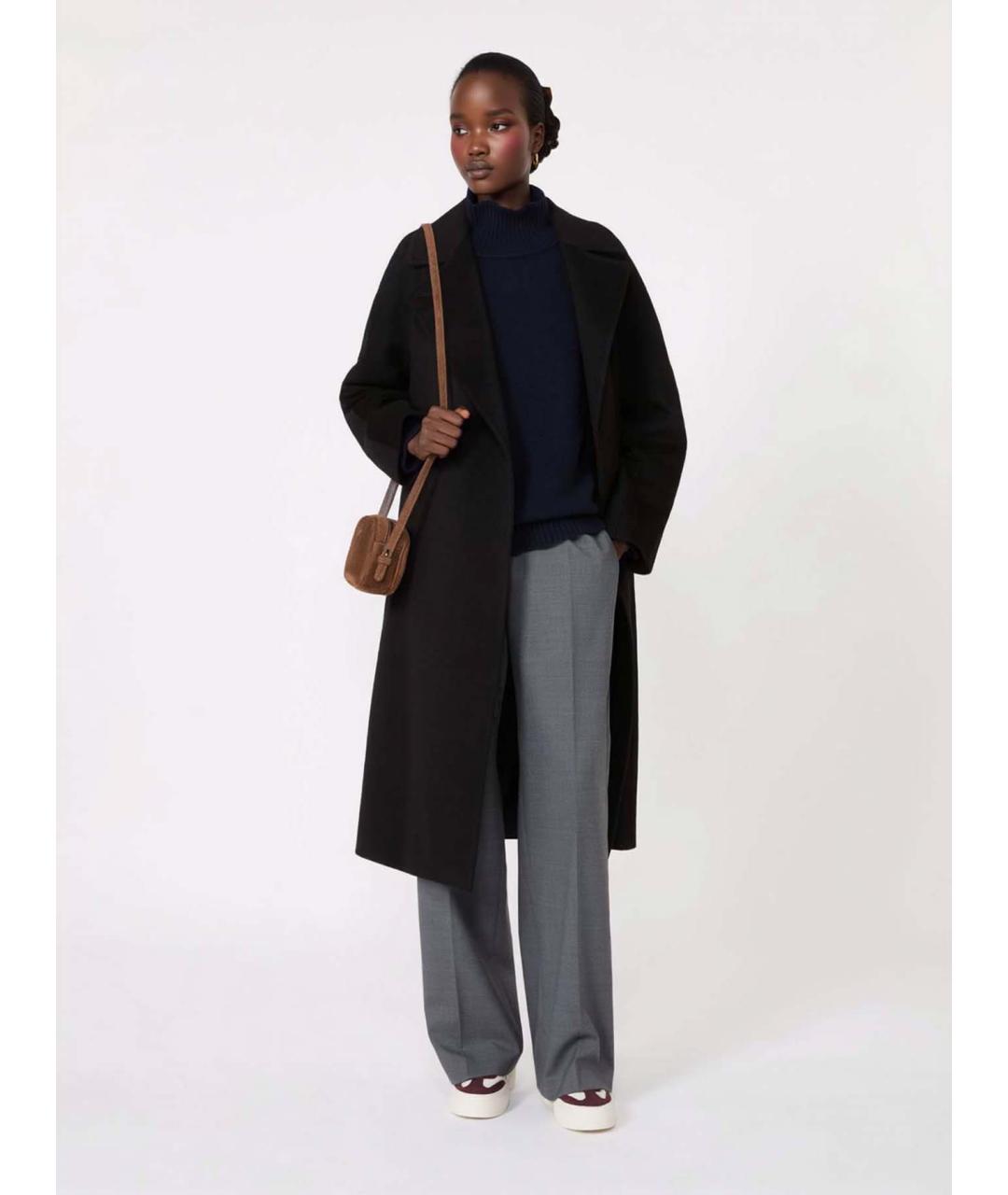 WEEKEND MAX MARA Темно-синяя шерстяная водолазка, фото 2