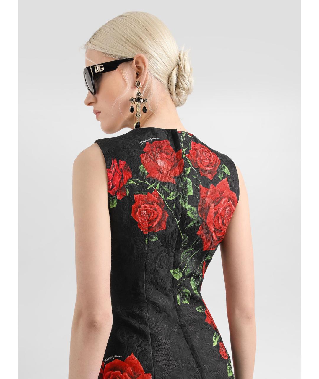 DOLCE&GABBANA Мульти хлопковое коктейльное платье, фото 5