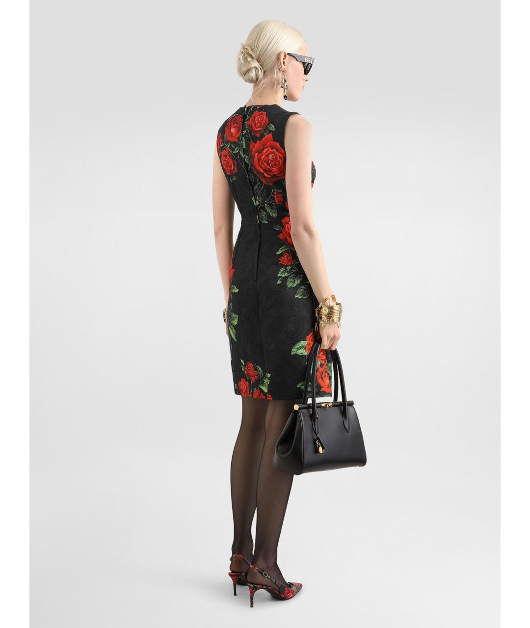 DOLCE&GABBANA Мульти хлопковое коктейльное платье, фото 4