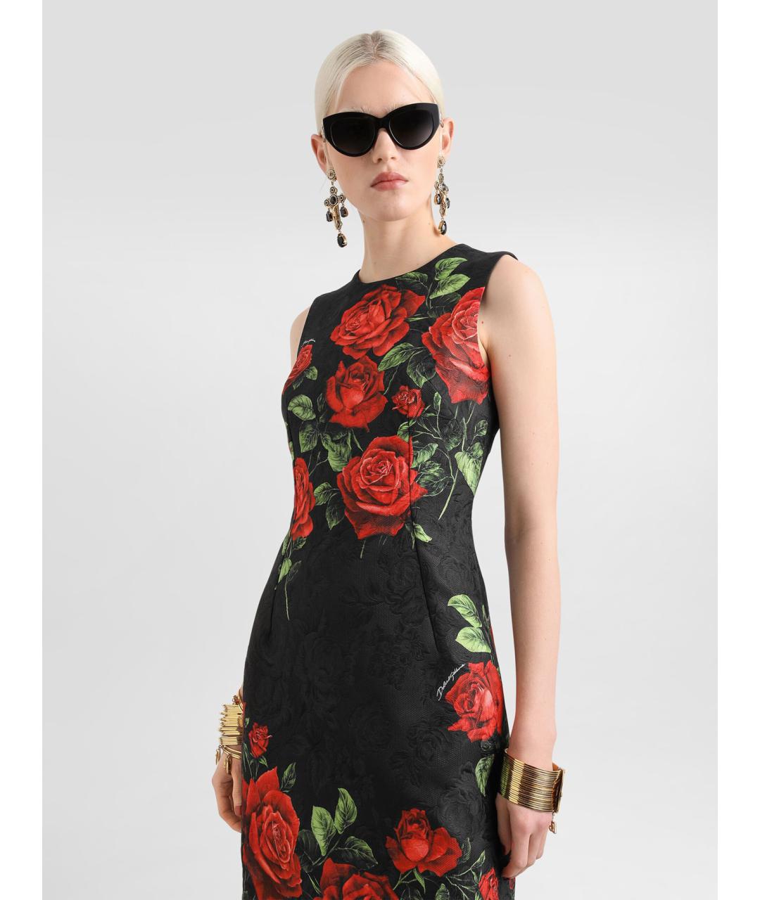 DOLCE&GABBANA Мульти хлопковое коктейльное платье, фото 3