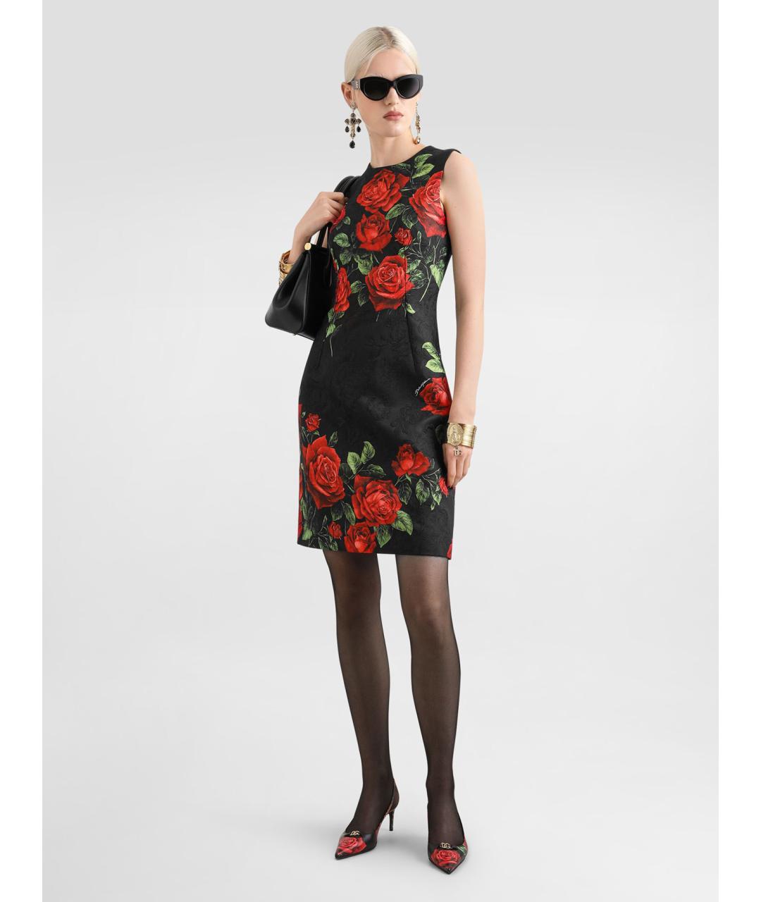 DOLCE&GABBANA Мульти хлопковое коктейльное платье, фото 2