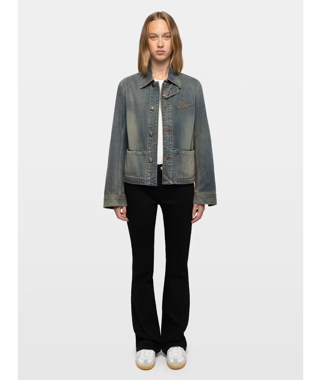 ZADIG & VOLTAIRE Синяя хлопковая куртка, фото 2