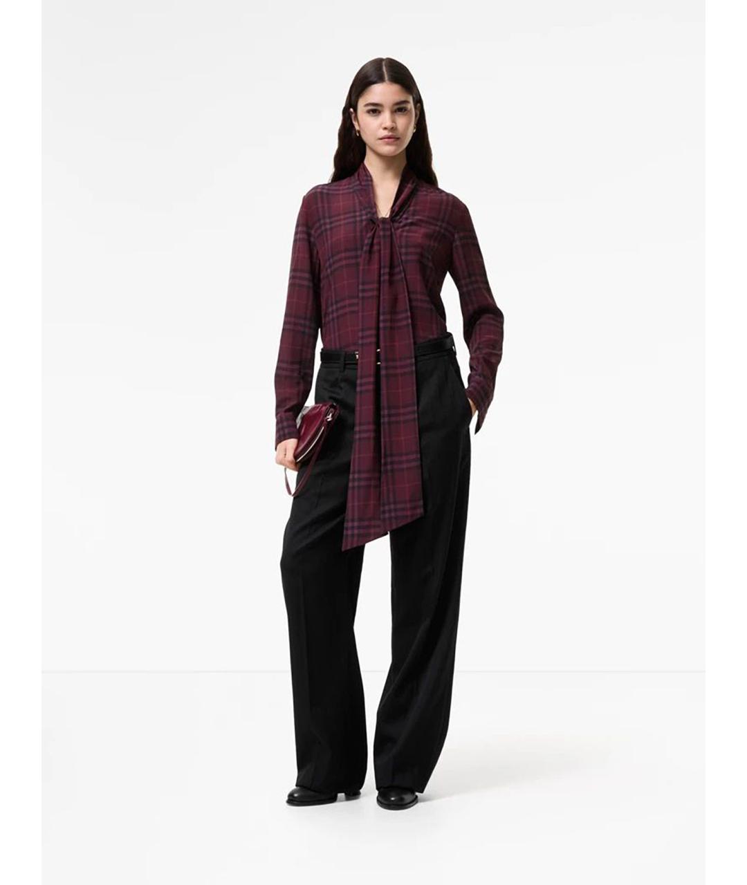 BURBERRY Мульти шелковая блузы, фото 2