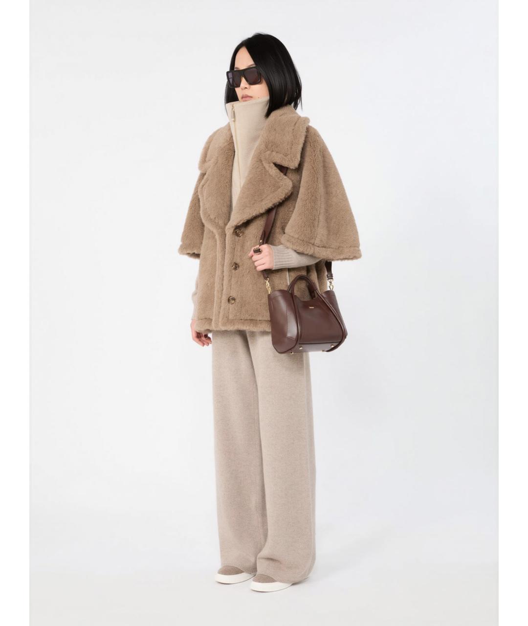 MAX MARA Коричневая кожаная сумка через плечо, фото 5