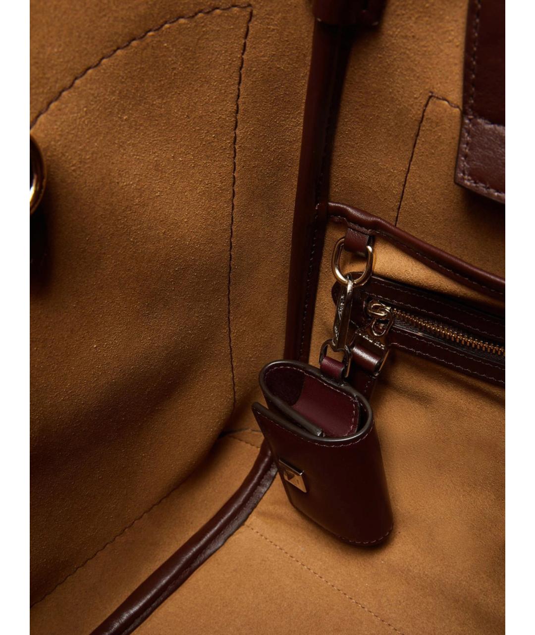 MAX MARA Коричневая кожаная сумка тоут, фото 4