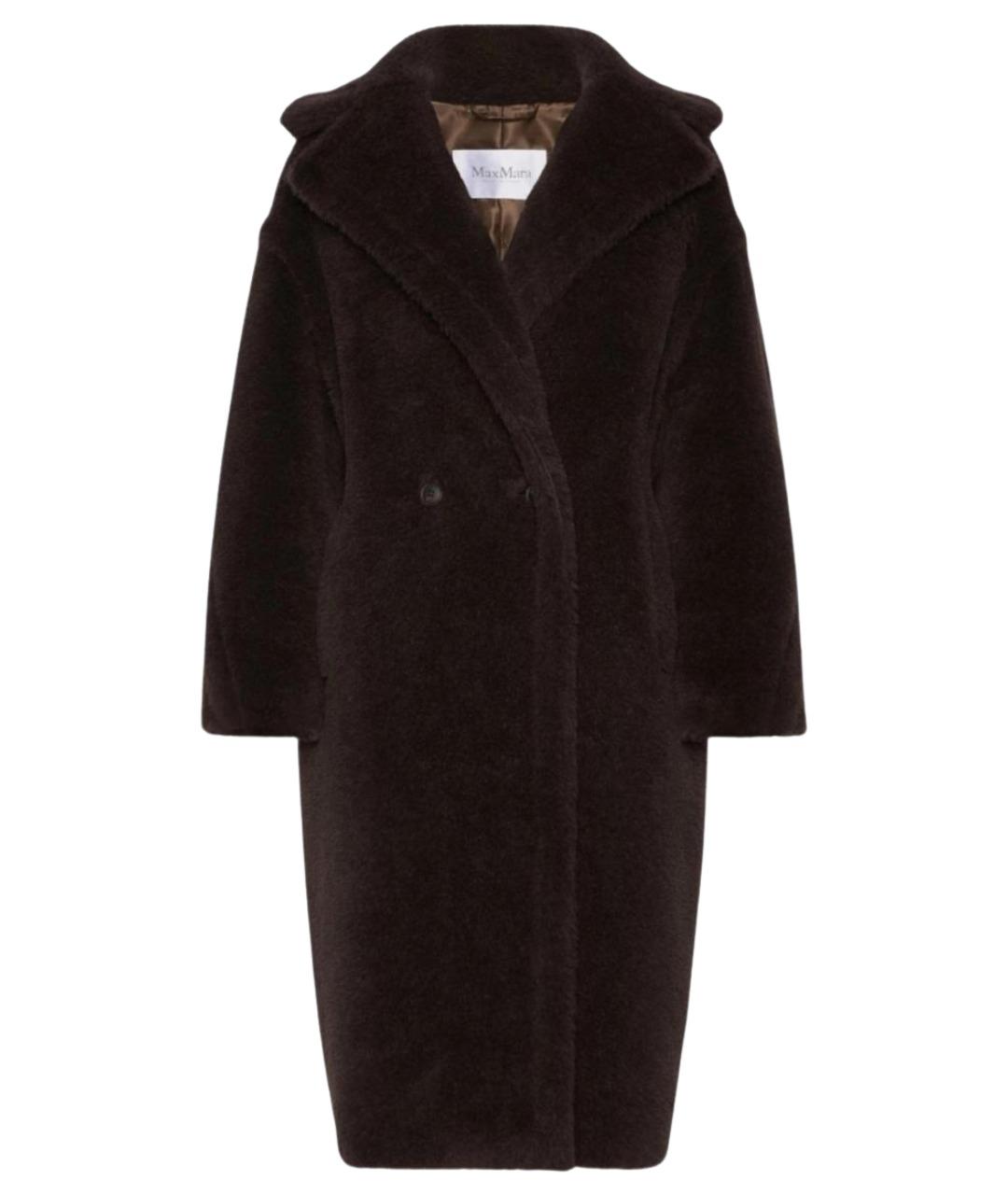 MAX MARA Коричневое шерстяное пальто, фото 1