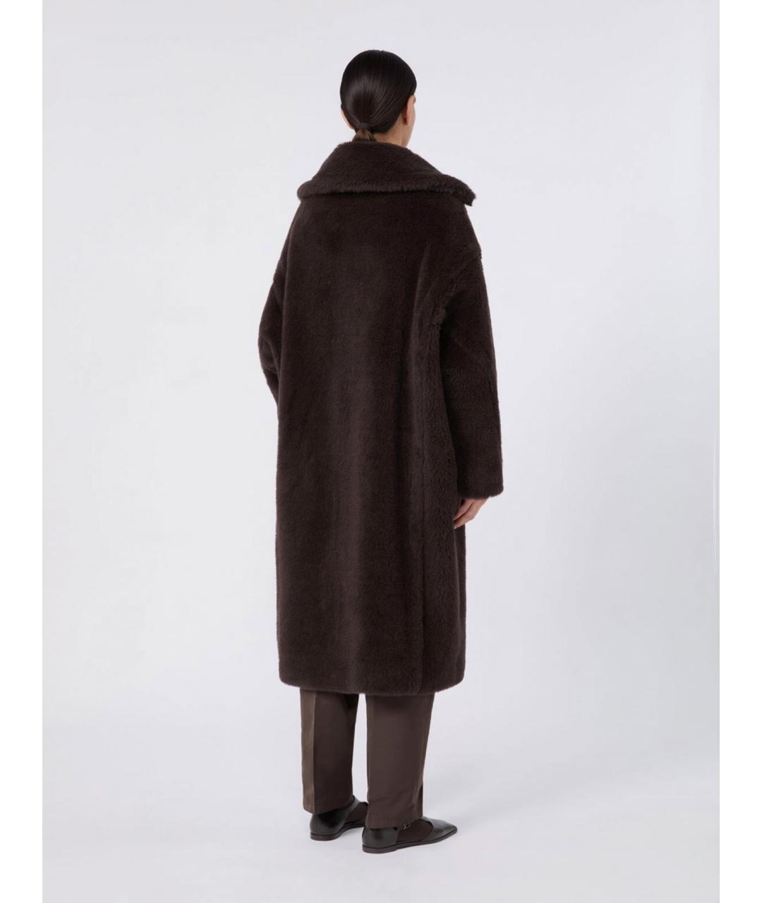 MAX MARA Коричневое шерстяное пальто, фото 4
