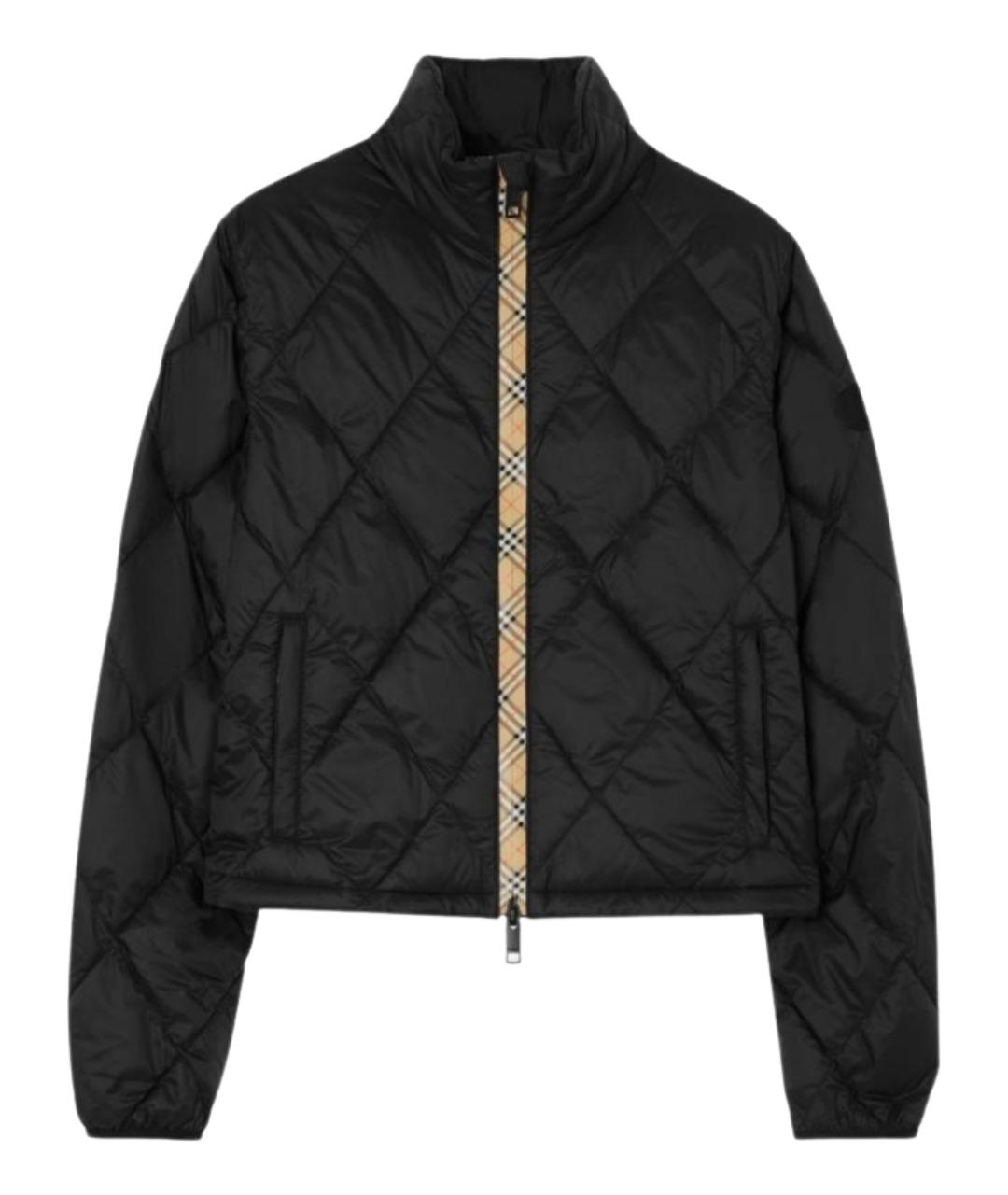 BURBERRY Черный нейлоновый пуховик, фото 1
