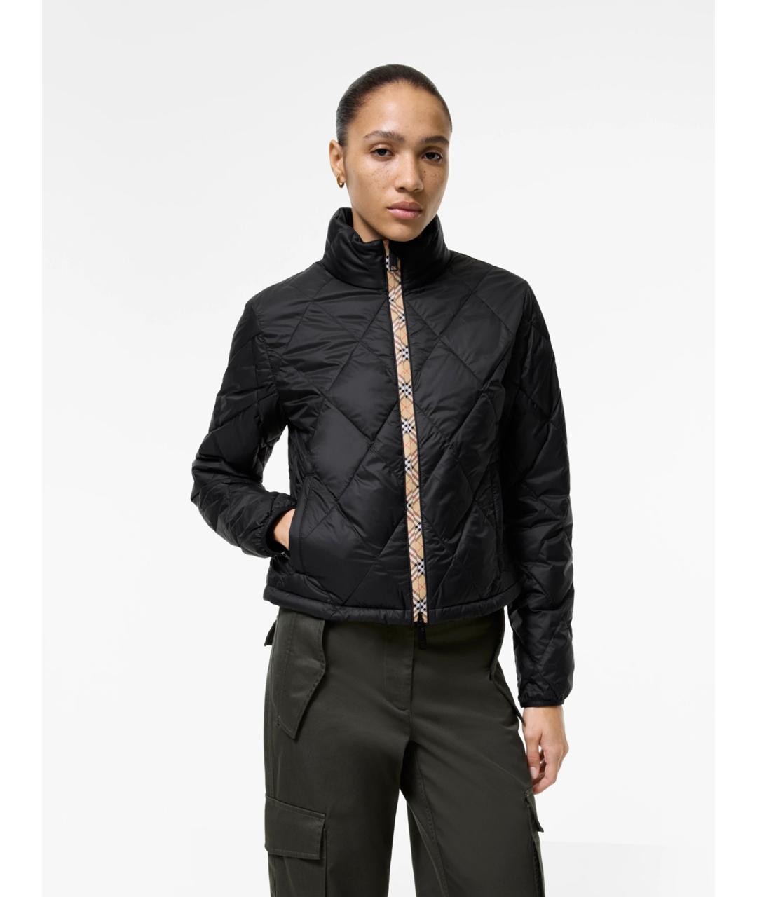 BURBERRY Черный нейлоновый пуховик, фото 3