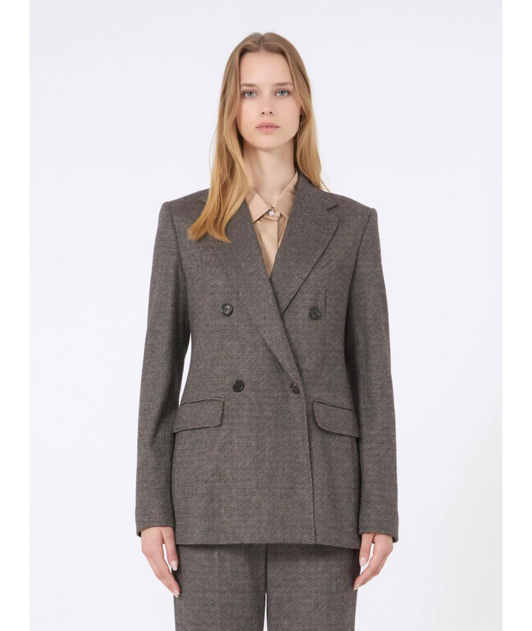 MAX MARA STUDIO Мульти вискозный жакет/пиджак, фото 3