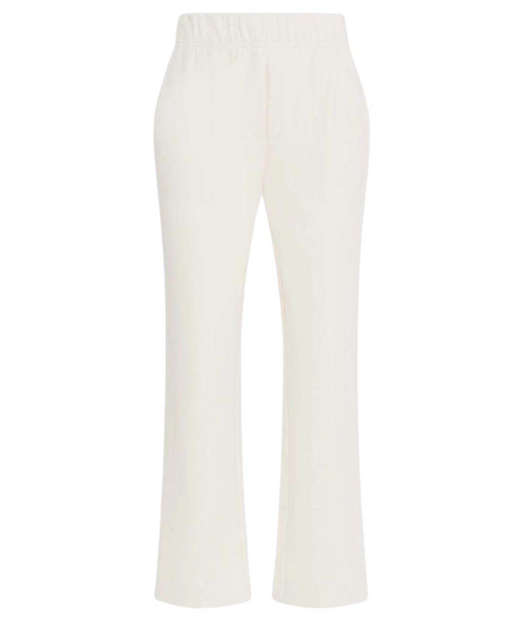 WEEKEND MAX MARA Белые лиоцелловые прямые брюки, фото 1
