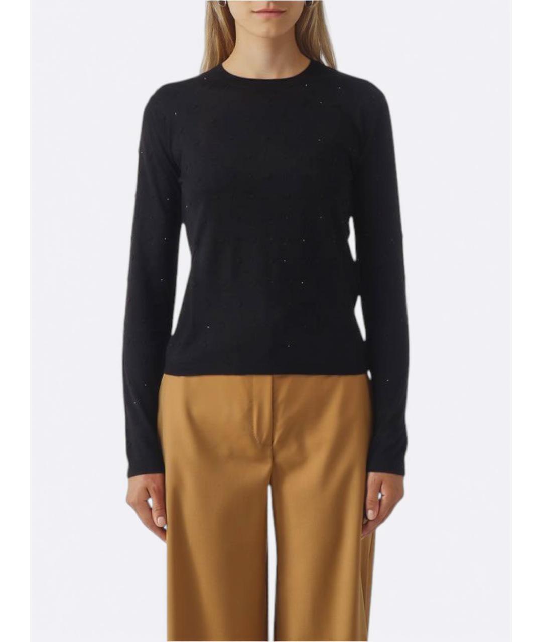 MAX MARA STUDIO Черный шелковый джемпер / свитер, фото 6