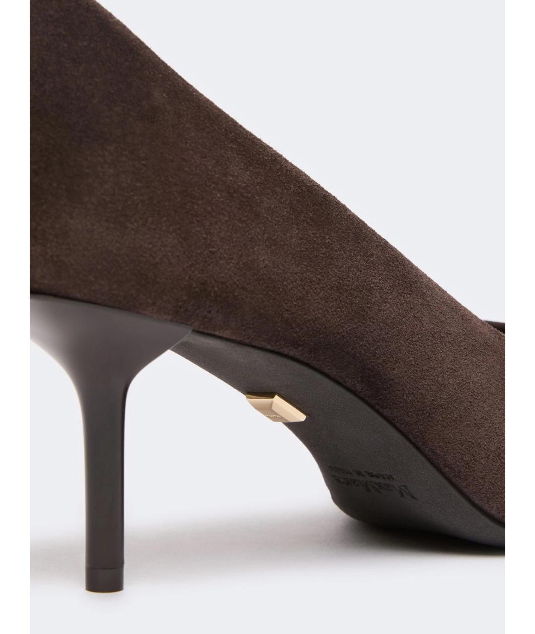 MAX MARA Коричневые кожаные туфли, фото 2