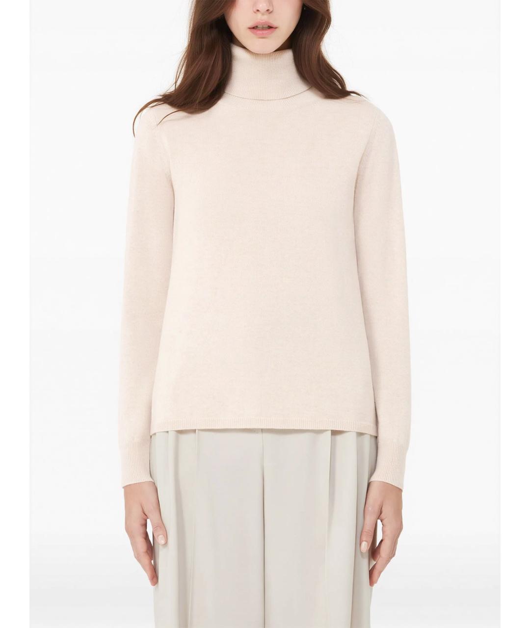 MAX MARA Белая шерстяная водолазка, фото 2